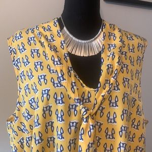 Adorable French Bulldog dressy tank.  Could be a Boston Terrier. ModCloth